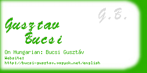 gusztav bucsi business card